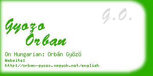 gyozo orban business card