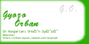 gyozo orban business card